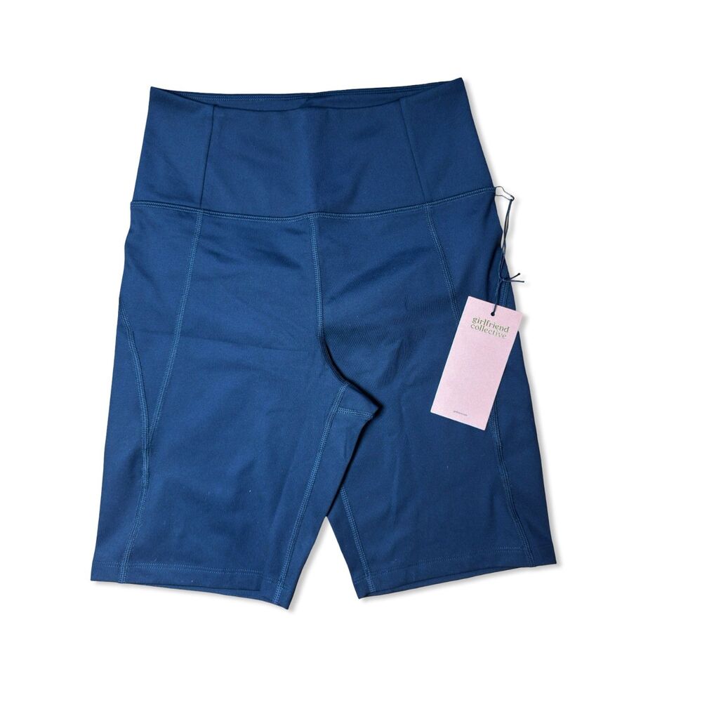 Girlfriend Collective Bike Shorts w/ Pocket | Size M | Black | NWT - Picture 1 of 9